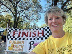 Denise Baum volunteering at Rubber Duck Regatta